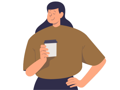 Woman holding coffee